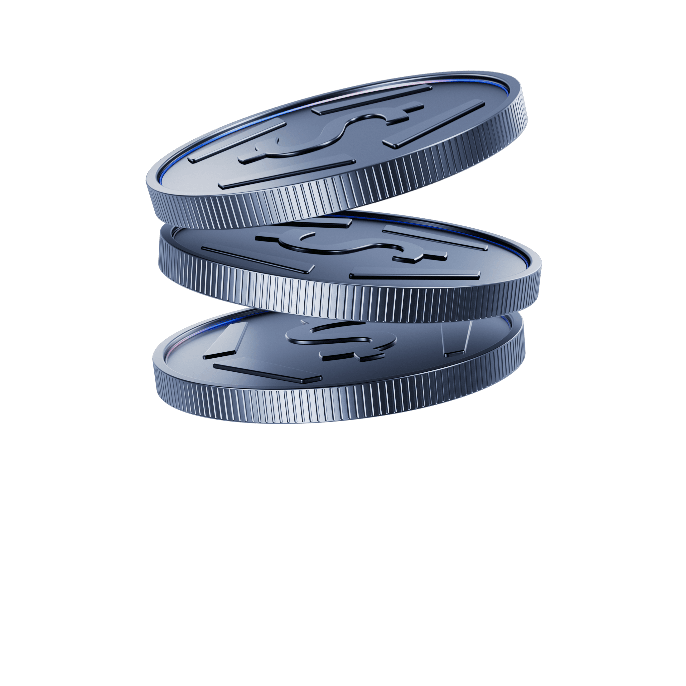 3 monedas apiladas